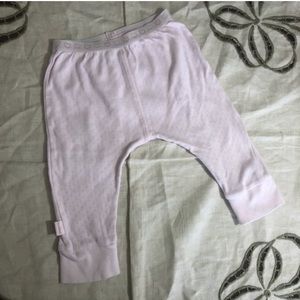 Pale pink Kushies organic pajama pants